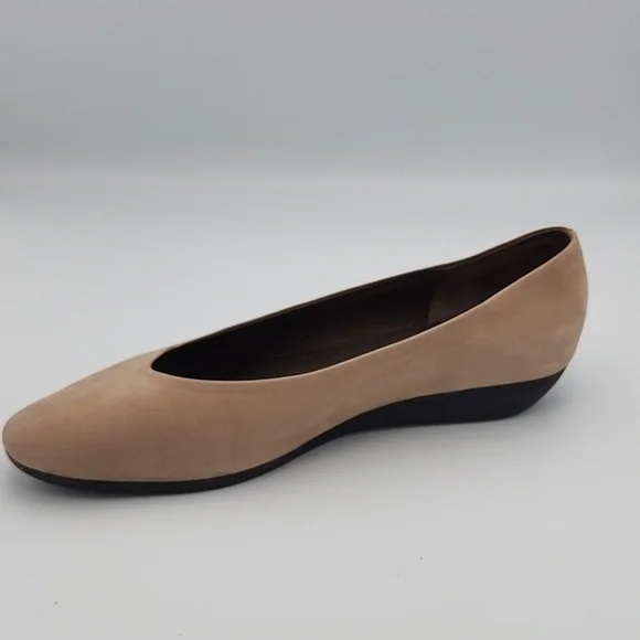 ARCHE Onyri ballerinas -  Tan Nubuck Ballet Flat/Low Wedge Heel, Size 41 - Picture 7 of 7